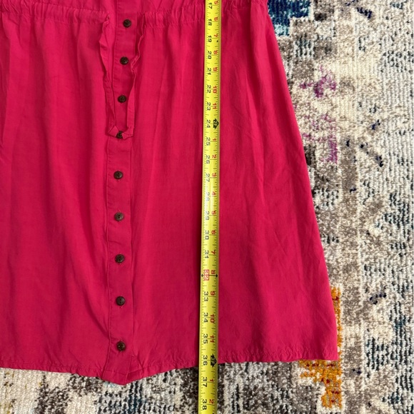 J. Jill • Button Front Drawstring Petite Dress - Picture 6 of 7